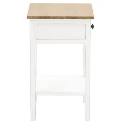 Stolik z drewna biały ASANTE