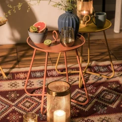 Stolik z uchwytem czerwony PEONY