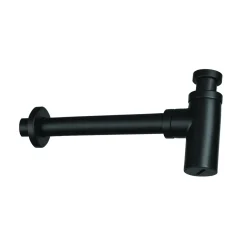 Syfon do umywalki butelkowy okrągły czarny