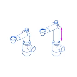 Syfon do umywalki teleskopowy biały SPACE-SAVER LUX