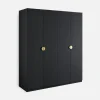 Szafa 4-drzwiowa czarna MOND