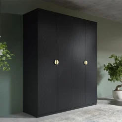 Szafa 4-drzwiowa czarna MOND