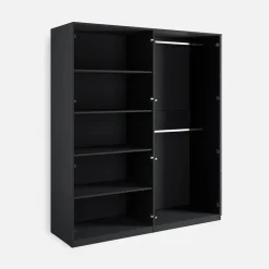 Szafa 4-drzwiowa czarna MOND