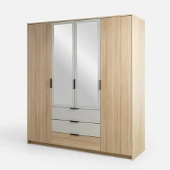 Szafa 4-drzwiowa z lustrem RYGA
