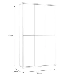 Szafa na buty 6-drzwiowa ALICE SPRINGS dąb artisan