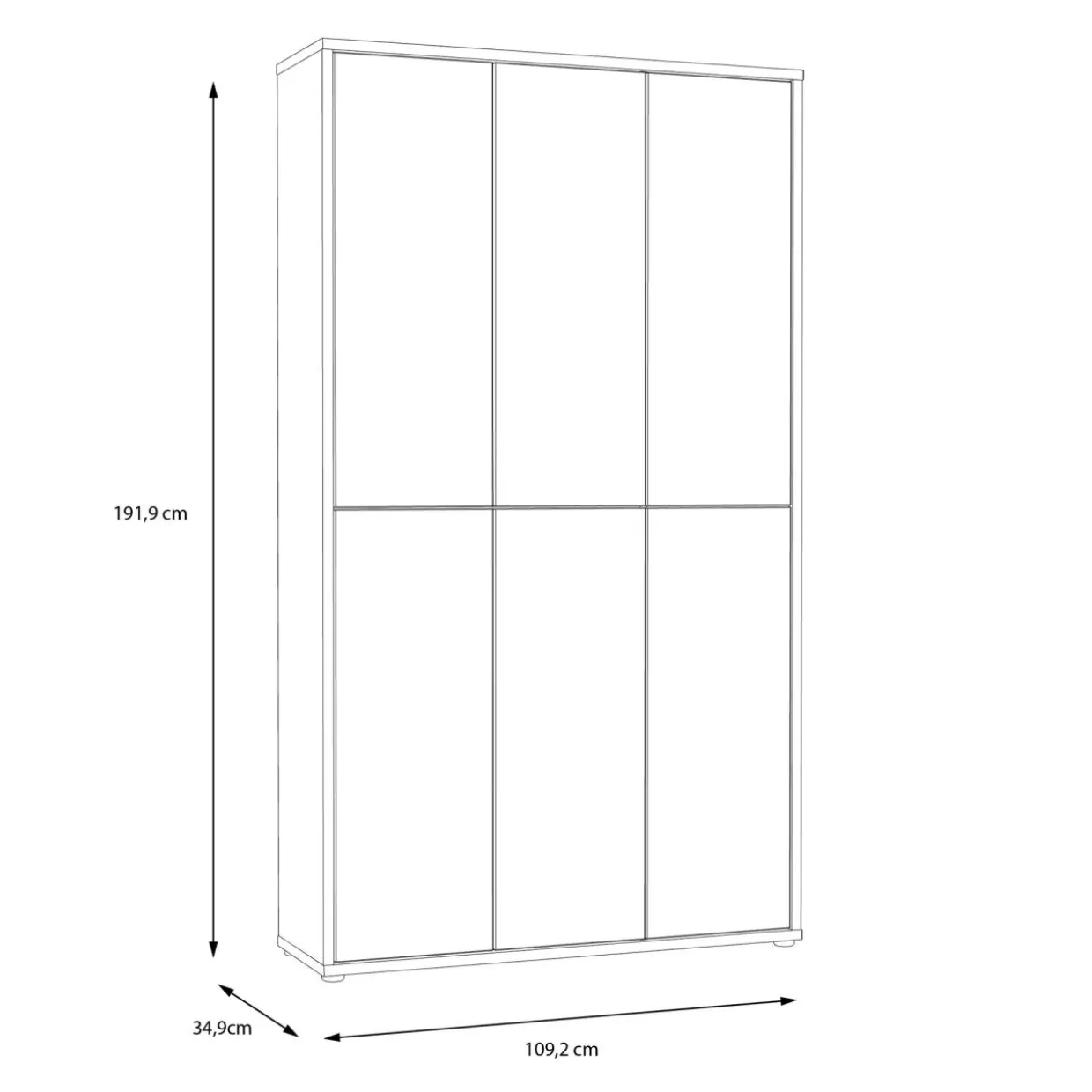 Szafa na buty 6-drzwiowa ALICE SPRINGS dąb artisan