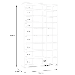 Szafa na buty 6-drzwiowa ALICE SPRINGS dąb artisan