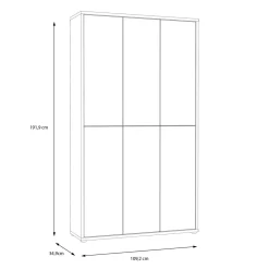 Szafa na buty 6-drzwiowa ALICE SPRINGS zielona