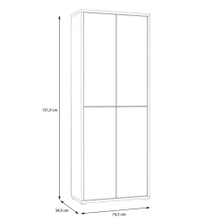 Szafa na buty 4-drzwiowa ALICE SPRINGS zielona