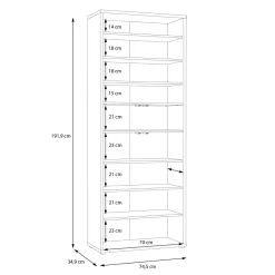 Szafa na buty 4-drzwiowa ALICE SPRINGS zielona