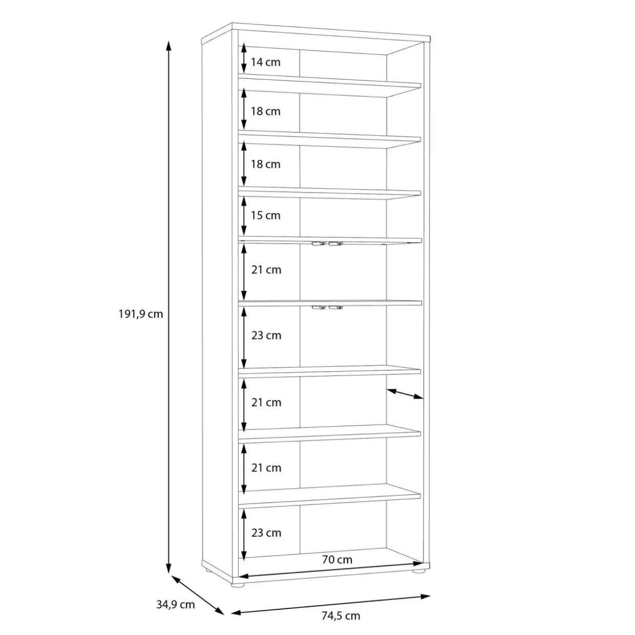 Szafa na buty 4-drzwiowa ALICE SPRINGS zielona