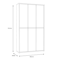 Szafa na buty 6-drzwiowa ALICE SPRINGS szara
