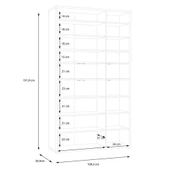 Szafa na buty 6-drzwiowa ALICE SPRINGS szara