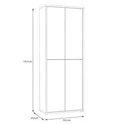 Szafa na buty 4-drzwiowa ALICE SPRINGS szara