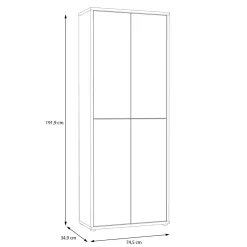 Szafa na buty 4-drzwiowa ALICE SPRINGS dąb artisan