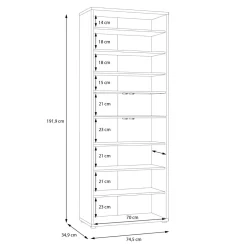 Szafa na buty 4-drzwiowa ALICE SPRINGS dąb artisan