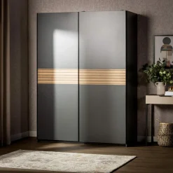 Szafa przesuwna antracyt METROPOLITAN 150 cm