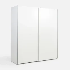 Szafa przesuwna biała TEMPO 2D z półkami