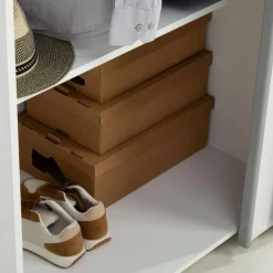 Szafa przesuwna biała TEMPO 2D z półkami