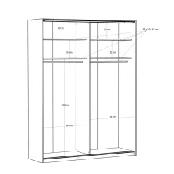 Szafa przesuwna FITIO mat 180 cm