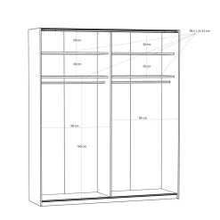 Szafa przesuwna FITIO mat 200 cm