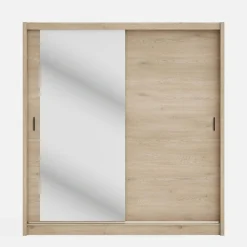 Szafa przesuwna INES z lustrem 203 cm dąb cremona