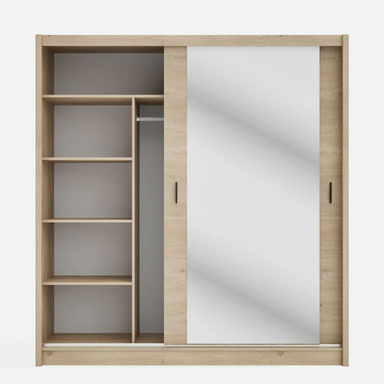 Szafa przesuwna INES z lustrem 203 cm dąb cremona