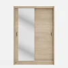 Szafa przesuwna INES z lustrem 150 cm dąb cremona