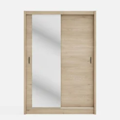 Szafa przesuwna INES z lustrem 150 cm dąb cremona