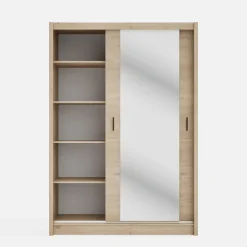 Szafa przesuwna INES z lustrem 150 cm dąb cremona