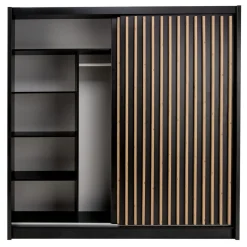 Szafa przesuwna z lamelami i lustrem LAMELLO