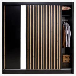 Szafa przesuwna z lamelami i lustrem LAMELLO