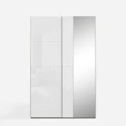 Szafa przesuwna z lustrem FITIO połysk 150 cm