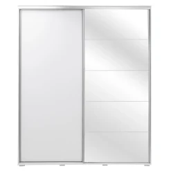 Szafa przesuwna z lustrem ONTARIO 23 biała 200 cm