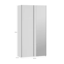 Szafa przesuwna z lustrem FITIO połysk 120 cm