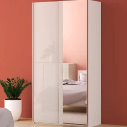 Szafa przesuwna z lustrem FITIO połysk 120 cm