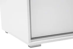 Szafa przesuwna z lustrem ONTARIO 24 biała 230 cm