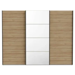 Szafa przesuwna z lustrem 3-drzwiowa HIGH ROCK