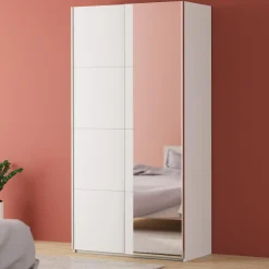 Szafa przesuwna z lustrem FITIO mat 120 cm