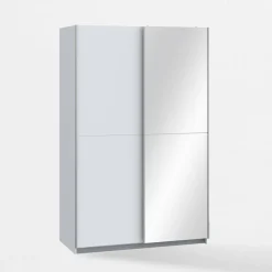 Szafa przesuwna z lustrem biała BABETTA