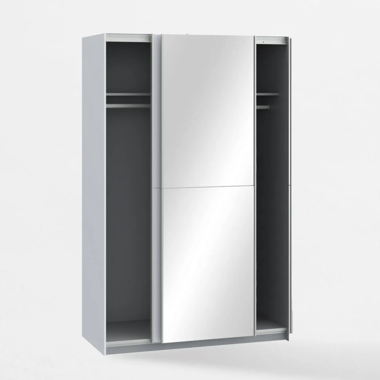 Szafa przesuwna z lustrem biała BABETTA