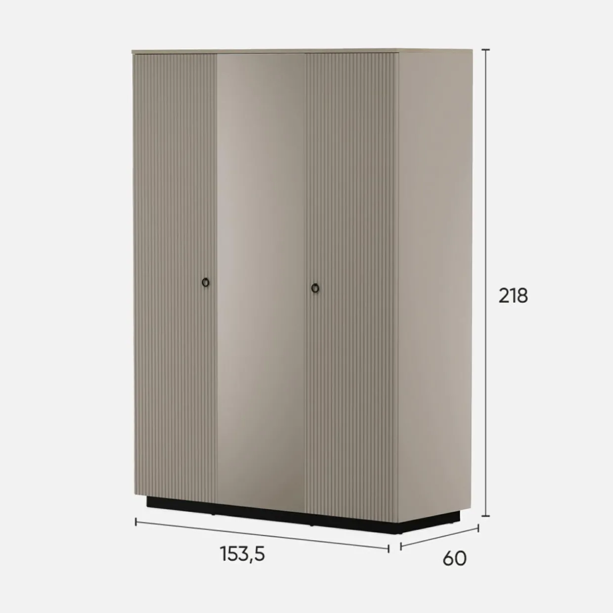 Szafa ryflowana do sypialni DOMINICA