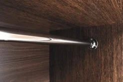 Szafa z drążkiem półkami i szufladami ciemny brąz PARIS