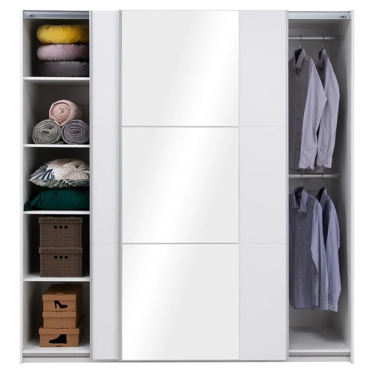 Szafa z lustem BASTIA BIAŁA 200