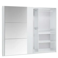 Szafa z lustrem biała BASTIA 250 cm