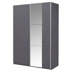 Szafa z lustrem grafitowa BASTIA 150 cm