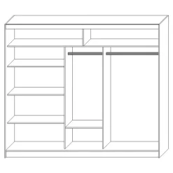 Szafa z oświetleniem biała MARSYLIA