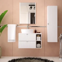 Szafka łazienkowa wisząca biały mat 20 cm