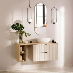 Szafka łazienkowa wisząca dąb olejowany 20 cm