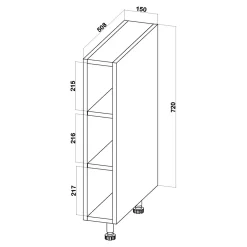 Szafka dolna BASIC PLUS BP/D15/O